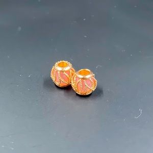 Rose Gold pink stone Pandora Charms